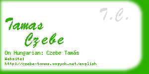 tamas czebe business card